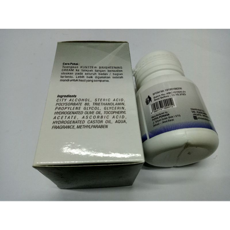 KUNTZE // Cream Kuntze Pemutih Badan original Bpom