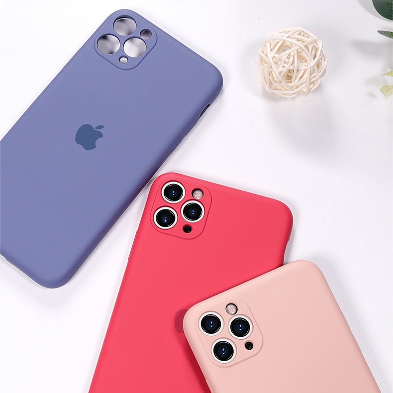 Soft Case Pelindung Lensa Kamera Bahan Silikon Warna Solid Untuk iPhone 7.8 se2020 7p 8p x xs xr xsmax