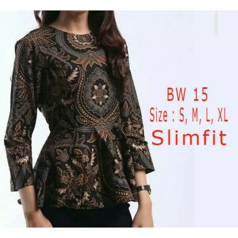 BLOUSE BATIK WANITA KATUN HALUS BW49