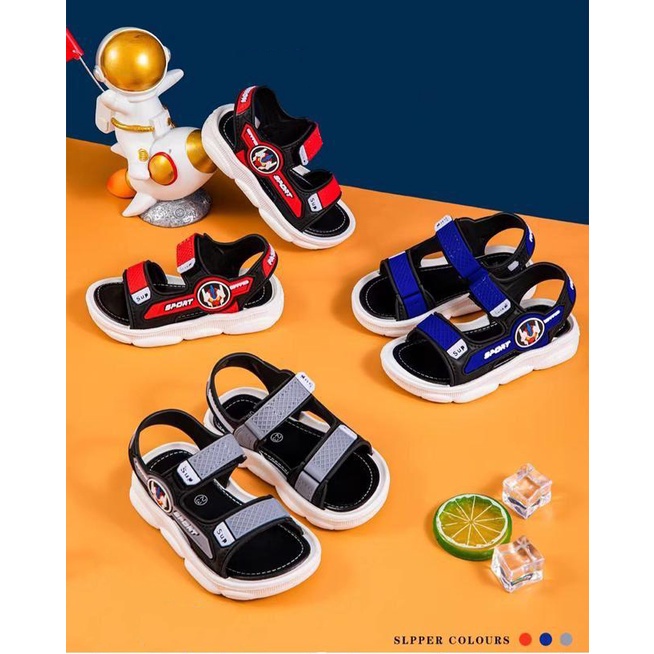 Sandal Gunung Anak Import Karet - Mateo Robot (21-30) / Sandal Anak Bahan PU Balita