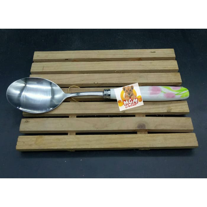 Sendok Sayur Shabby - Sendok Sayur Stainless motif Bunga - Sendok Meja