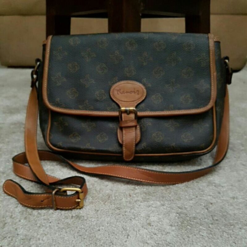 Preloved slingbag coklat kulit (ala LV) Renoir Kumkang