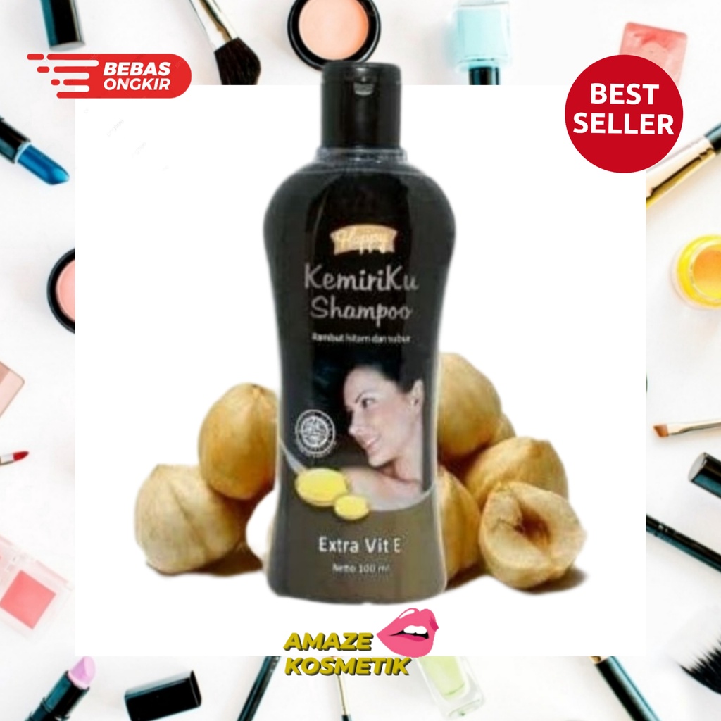 HAPPY KEMIRIKU , Shampoo Rambut Hitam dan Subur 100ml (BPOM)