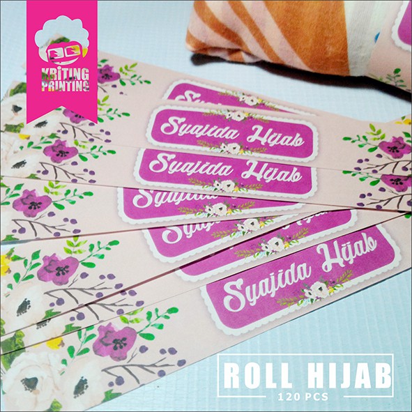 Roll Hijab (Label Hijab/Kerudung) Bahan Artpaper | Shopee