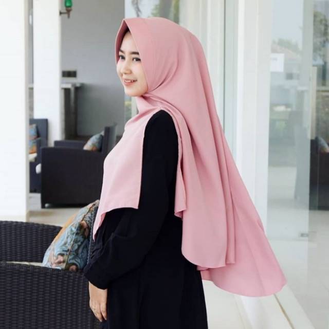 Khimar pad belah tengah khimar syar'i 75×100