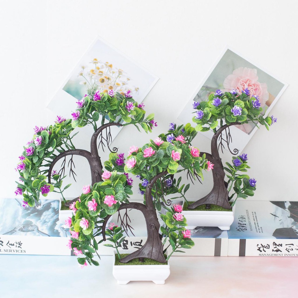 COD BUNGA PLASTIK BUNGA PAJANGAN IMITASI BUNGA ARTIFISIAL BUNGA BONSAI  TANAMAN HIAS PLASTIK BP8811-1