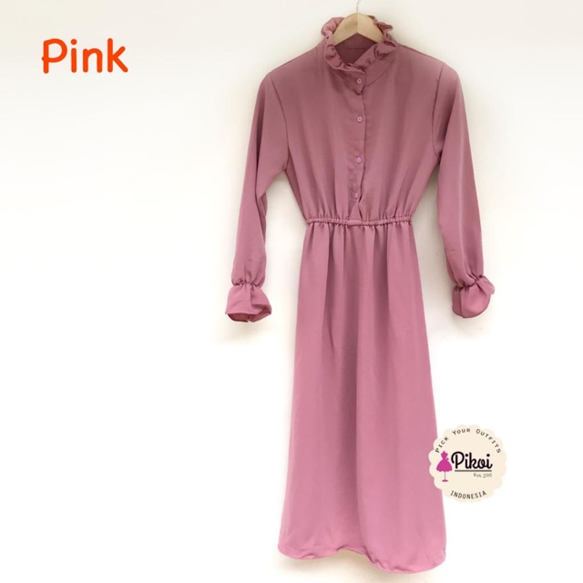 Dress polos bangkok / dress halter korea / dress vintage murah / dress busui / dress hitam mura 1814