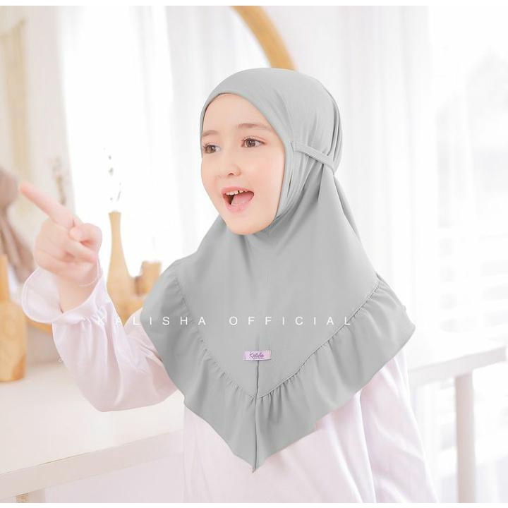 Jilbab Anak Qinara Kerudung Anak Jersey Polos Renda Premium