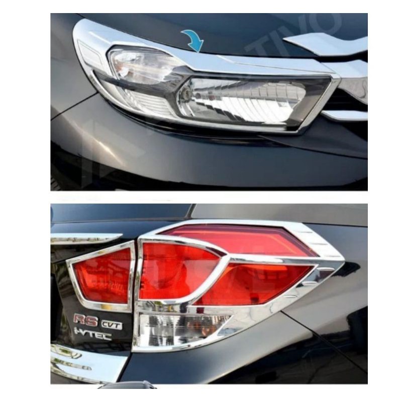 Paket Garnish Lampu Depan Belakang - New Mobilio 2017 Chrome