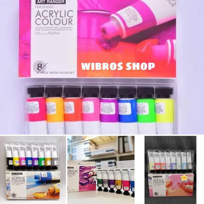 

[[BISA COD]] cat acrylic art ranger 22ml neon color/ pastel/ glitter/ metallic - pastel colour OBRAL