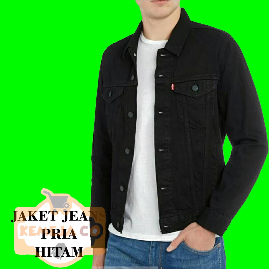 JAKET DENIM PRIA / JAKET JEANS PRIA / JAKET DENIM HITAM / JAKET JEANS PRIA PREMIUM / JAKET COWOK