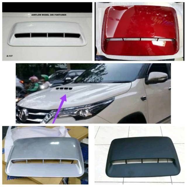 AF- AIR FLOW KAP MESIN FORTUNER/AIR SCOOP KAP MESIN MODEL FORTUNER - AKSESORIS MOBIL AIR FLOW KAP ME
