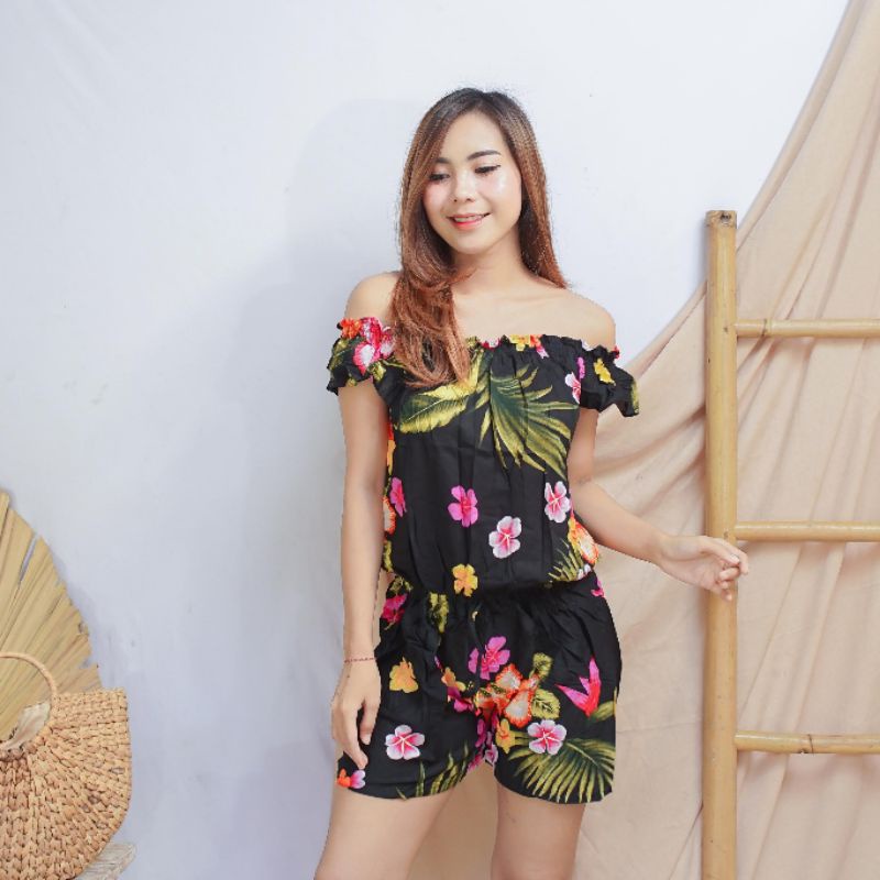 Daster Dress Pakaian  Kekinian Jumbo Murah Busui Panjang -- JUMPSUIT SABRINA BALI -- Nyaman Adem Lem