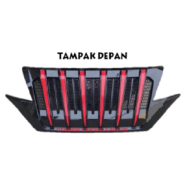 GRILL ALL NEW RUSH TERIOS M/APOLLO HITAM LIST MERAH JSL