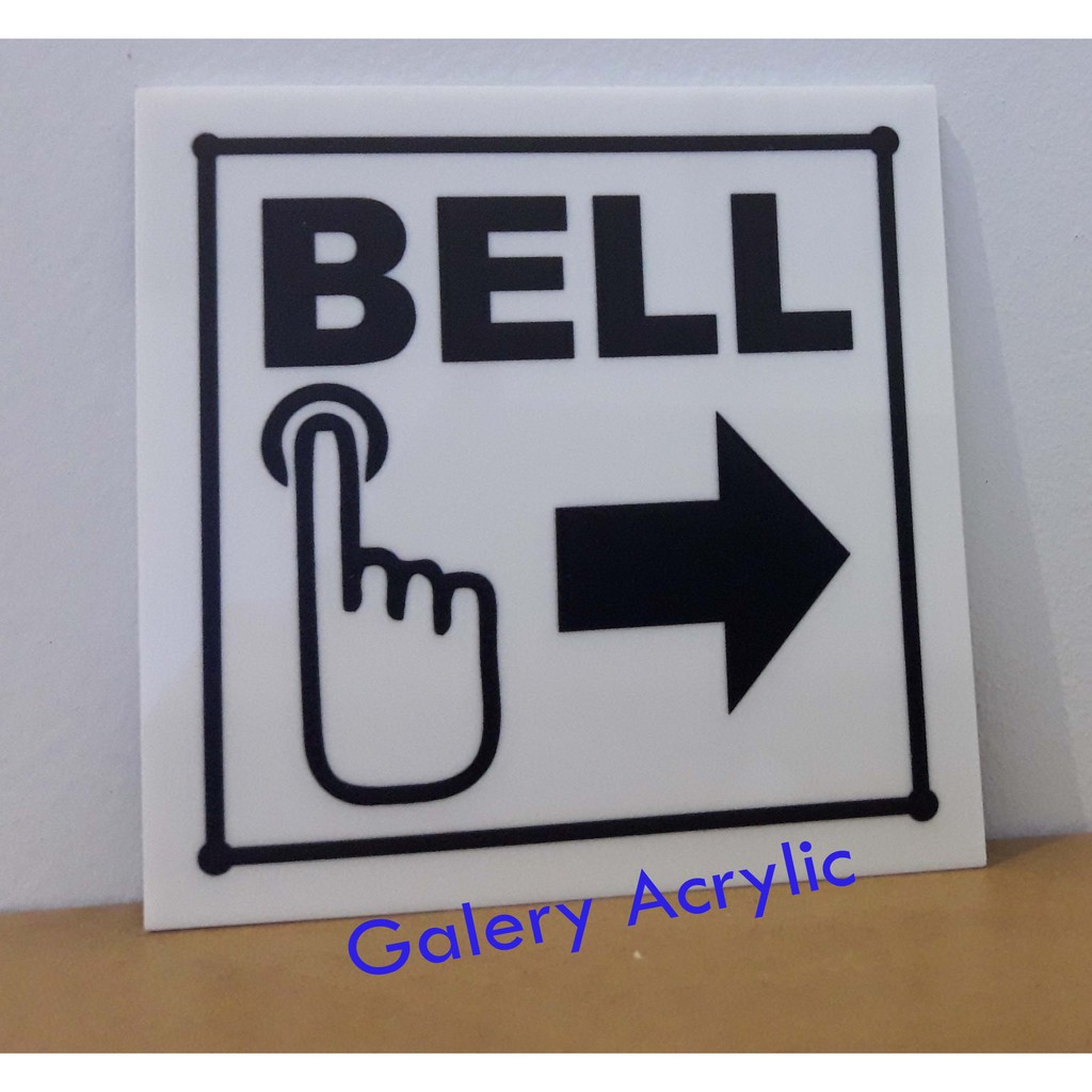 

Sign Label Sign Board Acrylic Bell Kanan atau Bell Kiri