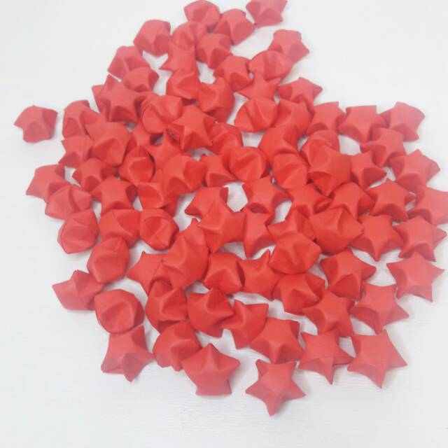 25 Pcs Kertas Origami Bintang Dekorasi Pesta Lucky Star Warna