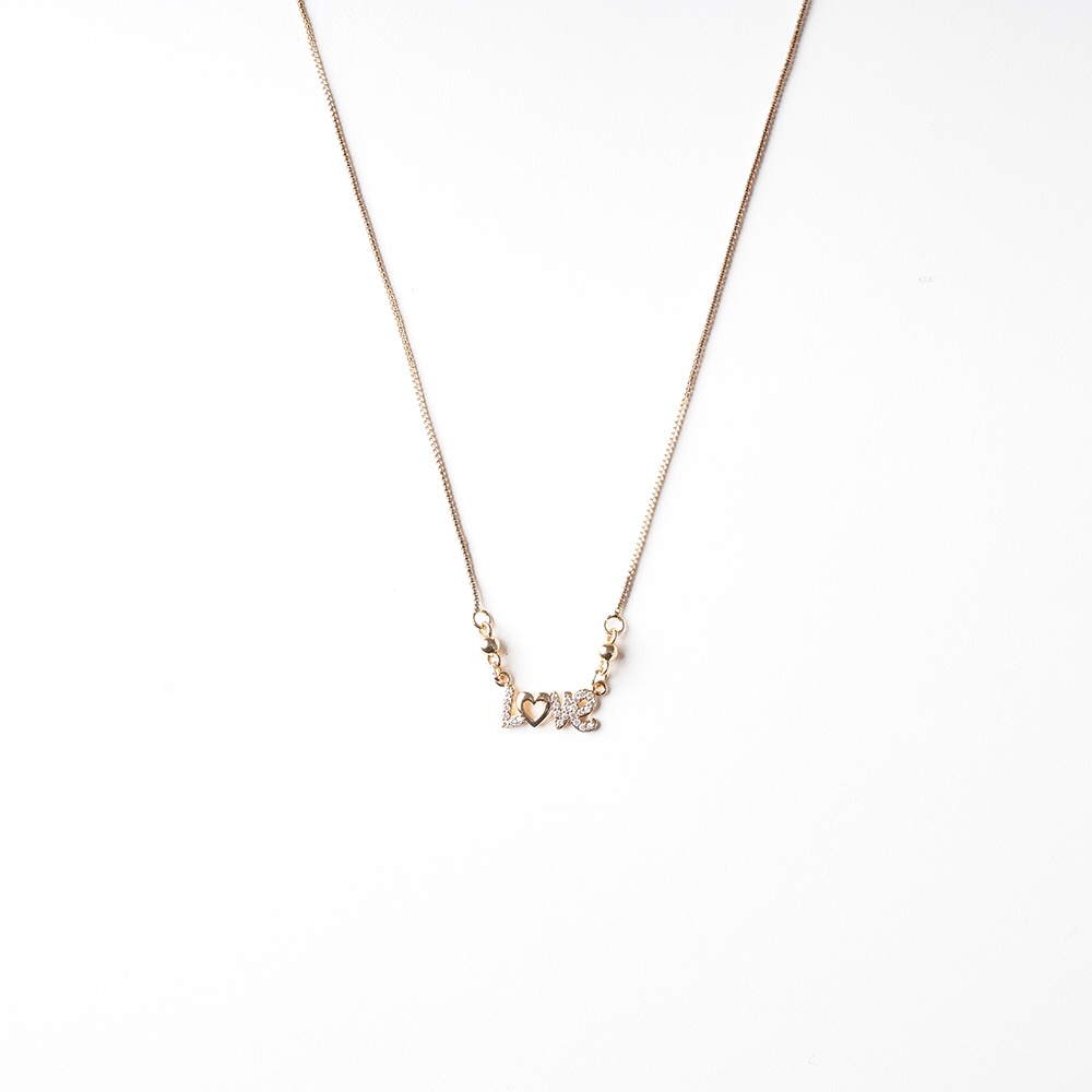 ✨kalung Love  Wanita Terbaru Termurah  Wanita Titanium Asli  Korean Style D032
