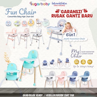 Image of GOJEK / GRAB TERLARIS Sugar baby My Chair / FUN CHAIR / SIT ON ME / 4IN1 FOLDED BOOSTER & CHAIR KURSI BAYI SUGARBABY (Baby Booster & High Chair) : 6 Growing Stages