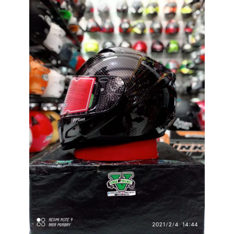 RSV HELM FULL FACE BLACK GLOSY CARBON FF500