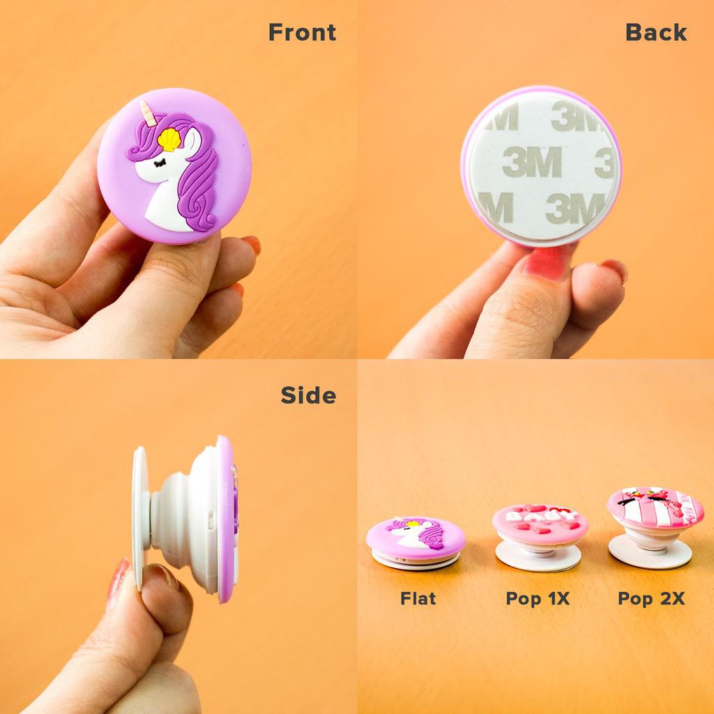 ☛TK☚ R112 POPSOCKET 3D KARAKTER MOTIF AKSESORIS HP HOLDER IMPORT MURAH