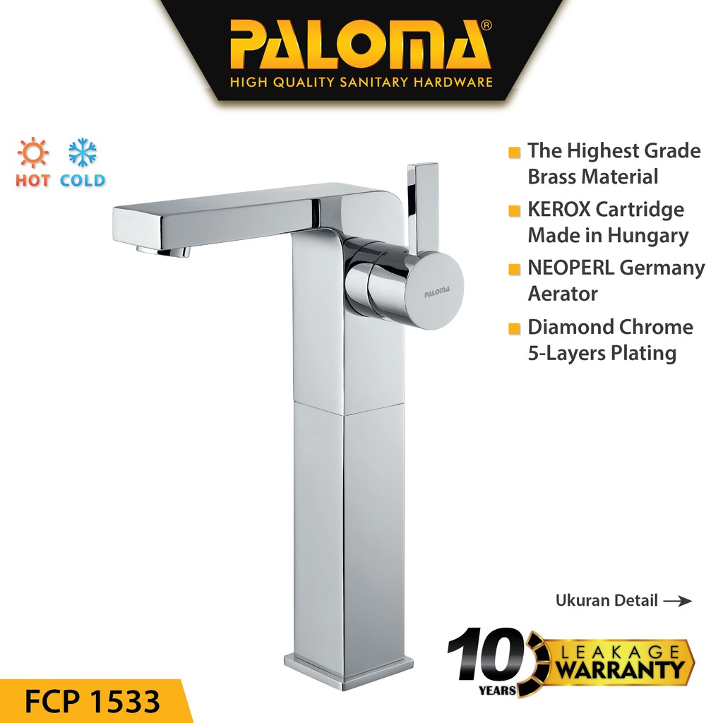 PALOMA FCP 1533 Keran Mixer Wastafel Cuci Tangan Panas Dingin Kran Air