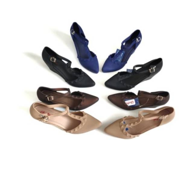 Wedges Jelly Shoes - Sepatu Karet Wanita