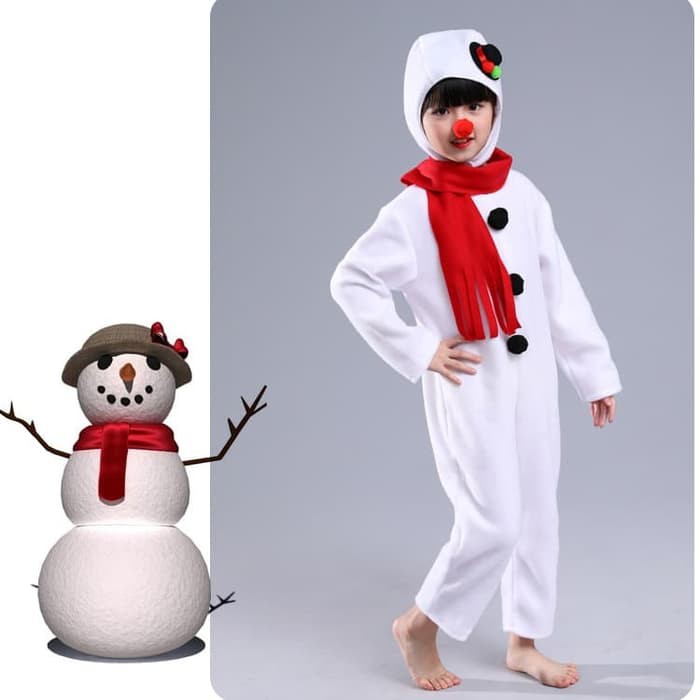 Kostum natal Snowman boy girl toddler anak balita christmas costum