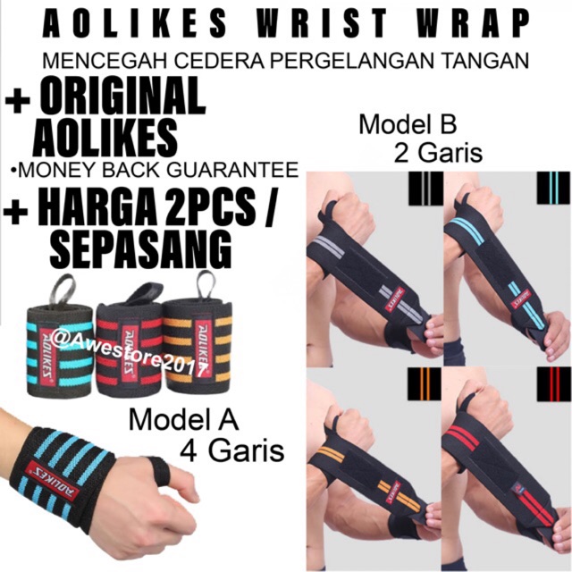 AOLIKES Wrist Wrap Wraps Strap Straps Weightlifting Support Gym