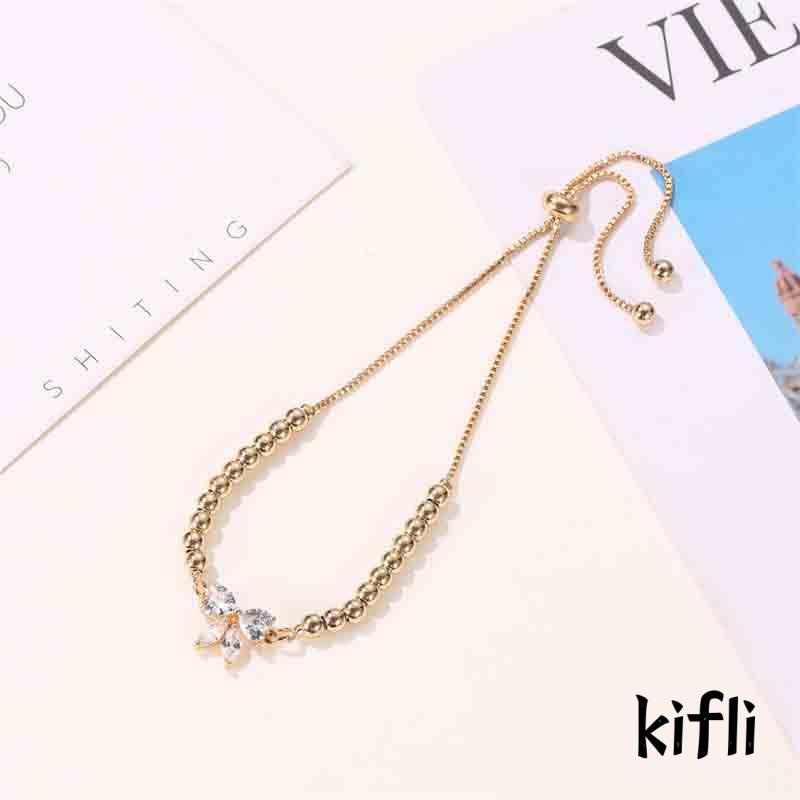 Gelang Tangan Wanita,Desain Pita Hias Zircon Mikro,Adjustable