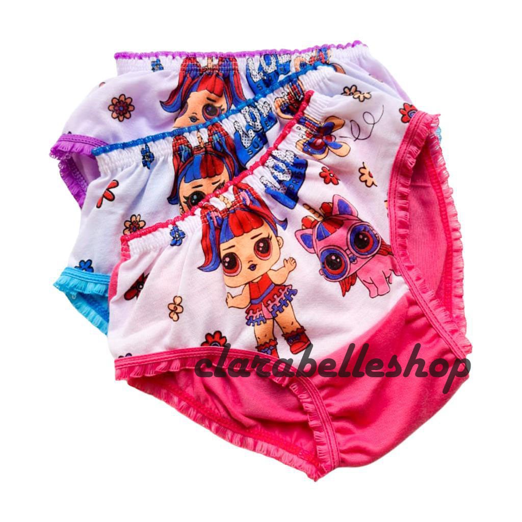 12 Pcs Celana Dalam Anak Karakter LOL PONY Cd anak Perempuan Motif Lucu Imut S M L XL