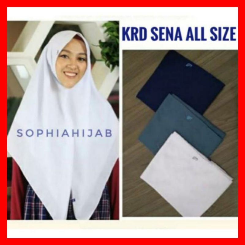Kerudung Sekolah  SENA ALL SIZE Jilbab Segiempat Instan Terbaru dari Rabbani