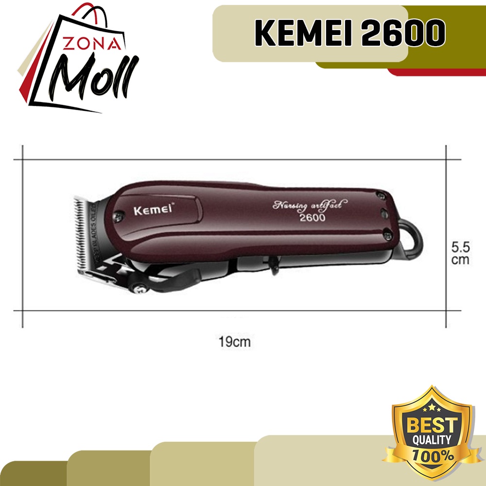 ORI KEMEI KM 2600 ALAT CUKUR RAMBUT KM2600 HAIR PROFESSIONAL CLIPPER RECHARGEABLE ELECTRIC