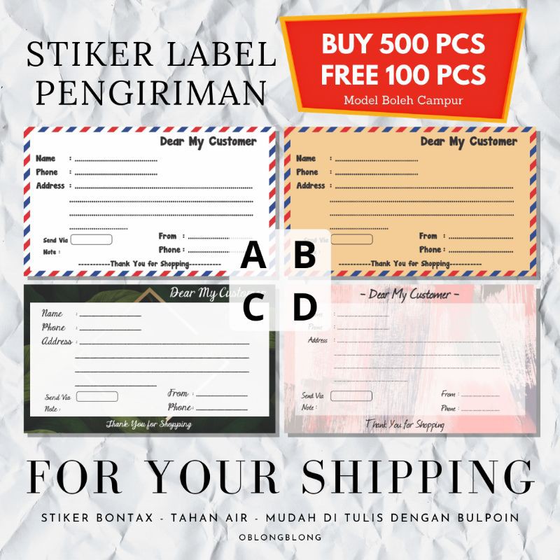 

STIKER PENGIRIMAN ONLINE SHOP *PART1