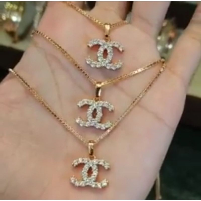 kalung wanita set liontin cenel perhiasan wanita fashion