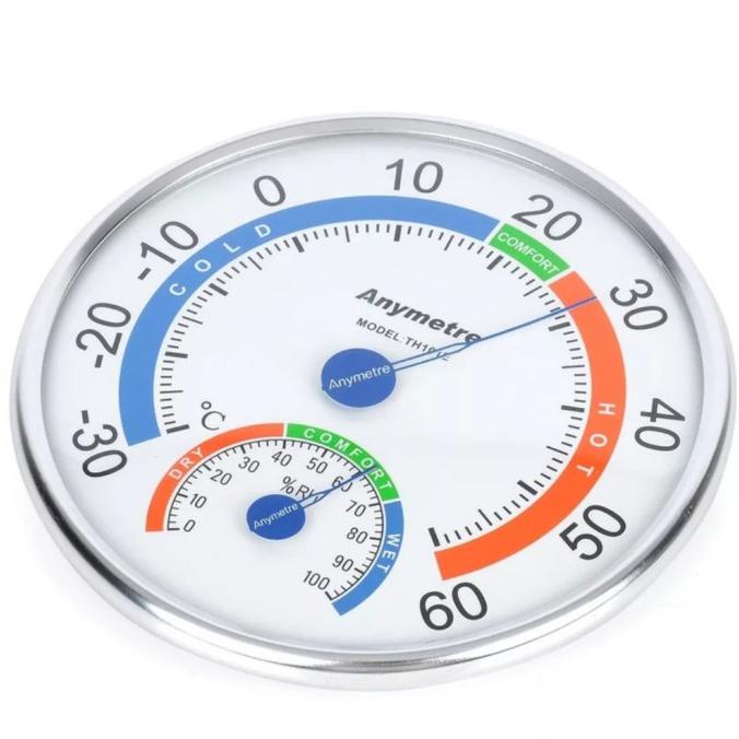 Anymetre Hygrometer Ukuran Besar Analog Thermometer Ruangan