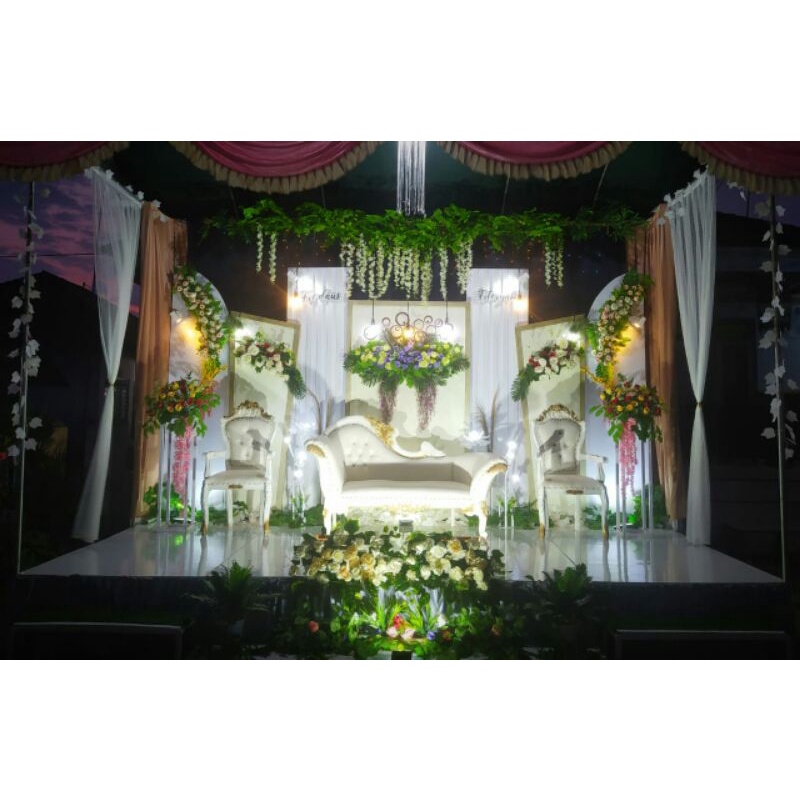 sewa dekorasi / paket hias acara engagement / tunangan, akad nikah, nikah konsep minimalis