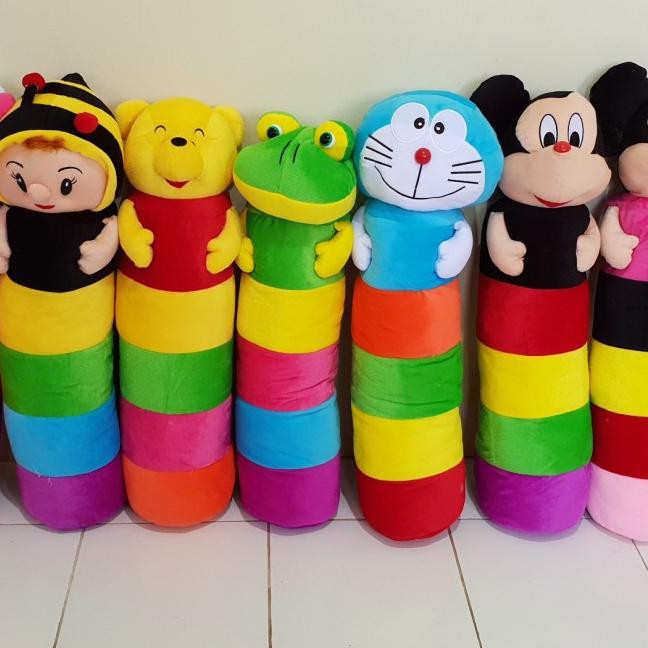  satuan Boneka Guling XL 70cm Bahan Velboa  Isi Dakron 