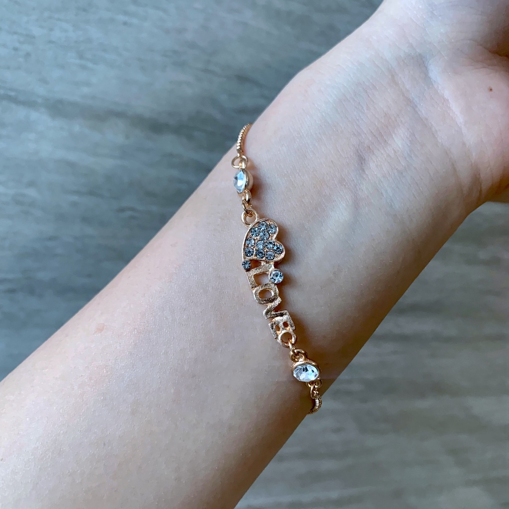 Gelang Serut titanium emas wanita berlian fashion wanita korea gelang tangan mutiara rantai Xuping bracelet aksesoris-#4