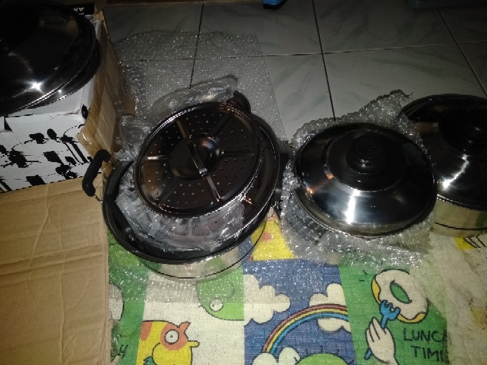 Panci 1 Set 5 Pcs Kingko / Homelux America High Pots + Steamer Stainless Steel