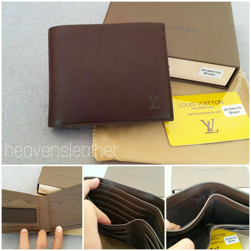 DOMPET KULIT PRIA TIDUR IMPORT LOUIS VUITTON COKLAT KODE 2618#4109