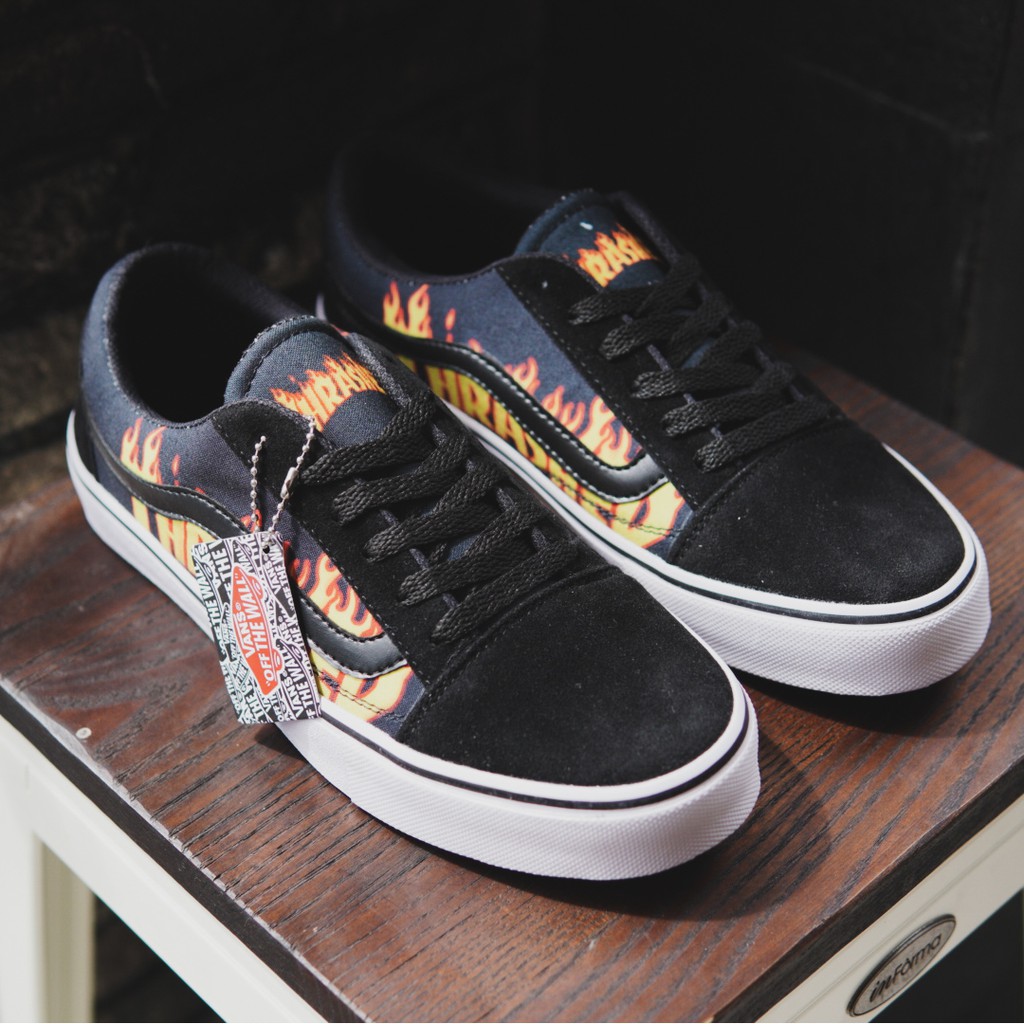 SEPATU VANS CASUAL SNEAKERS MOTIF TRASHER