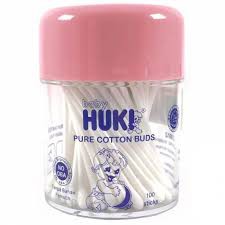 Huki Cotton Bud Baby Pot 100 stik Baby/random