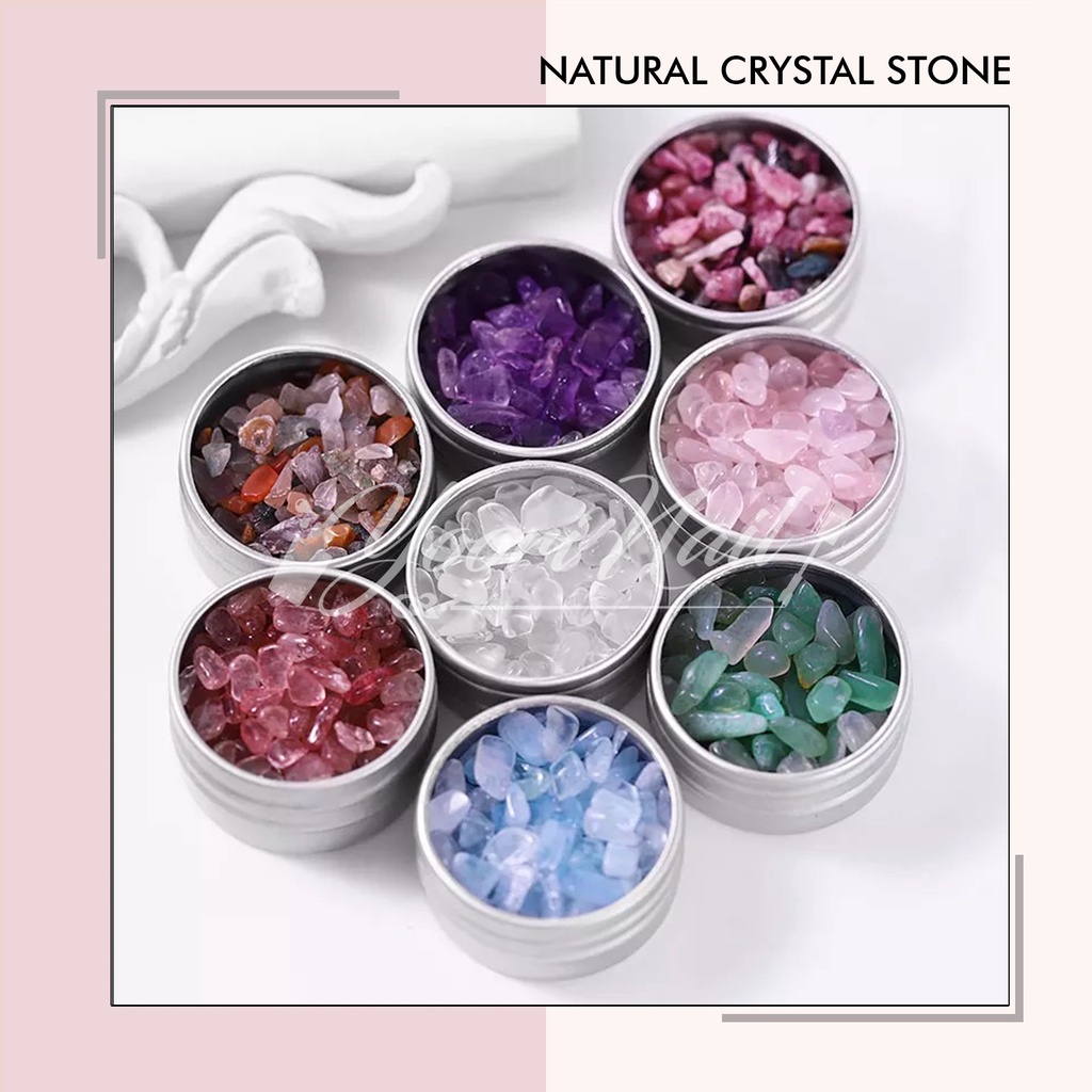 Natural Crystal stone batu kristal nail art hiasan kuku japanese nailart