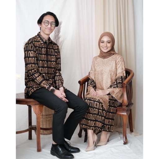 Maura Couple - Sania Ruffle Batik Couple Ori Ndoro Jowi Dnt Garansi Termurah Shopee - Batik Aksara