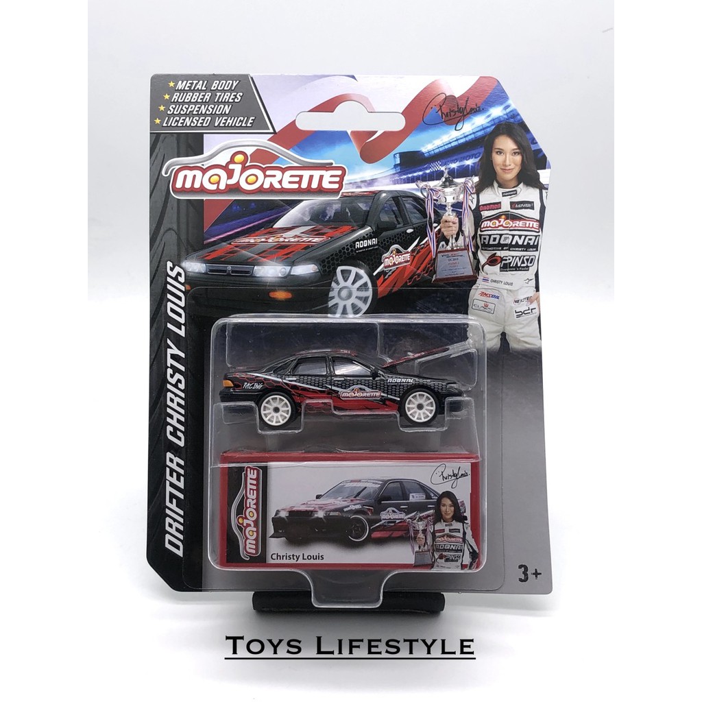 Majorette Diecast - Drifter Christy Louis Skala 1:64 (Velg Putih)