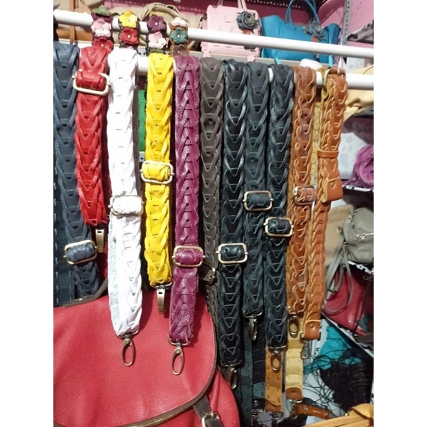 longstrap kepang longstrap kulit asli tali tas tali panjang tas talpan kulit tali panjang tas