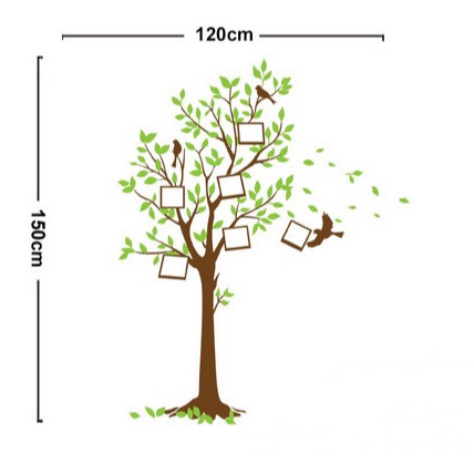 RELIZA WALLSTICKER POHON BINGKAI FOTO TREE FRAME STIKER DINDING JM7124