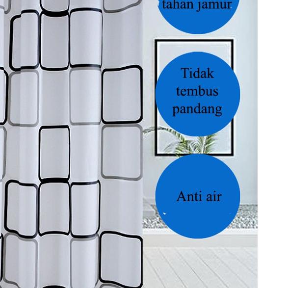 Tirai Kamar Mandi Premium Gorden Kamar Mandi Shower Curtain Motif Tirai Shower