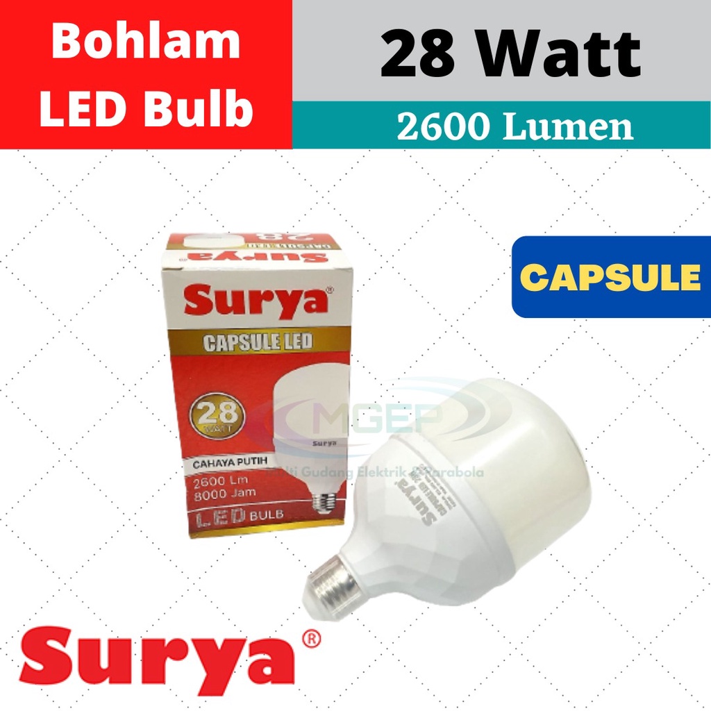 Lampu LED Surya Capsule New 28 Watt 28 W Putih Cool Daylight Original