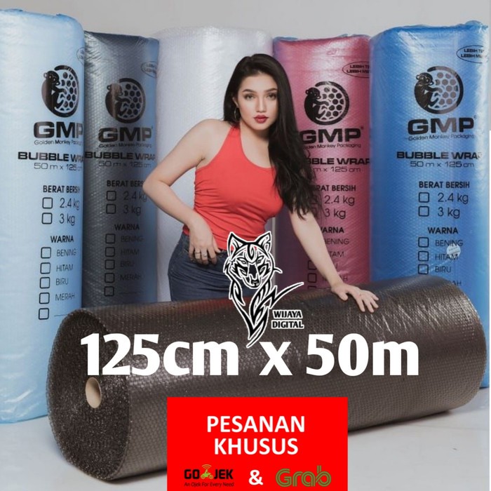 

BUBBLE WARP HITAM 125CM X 50M ROLL - MP PUTIH